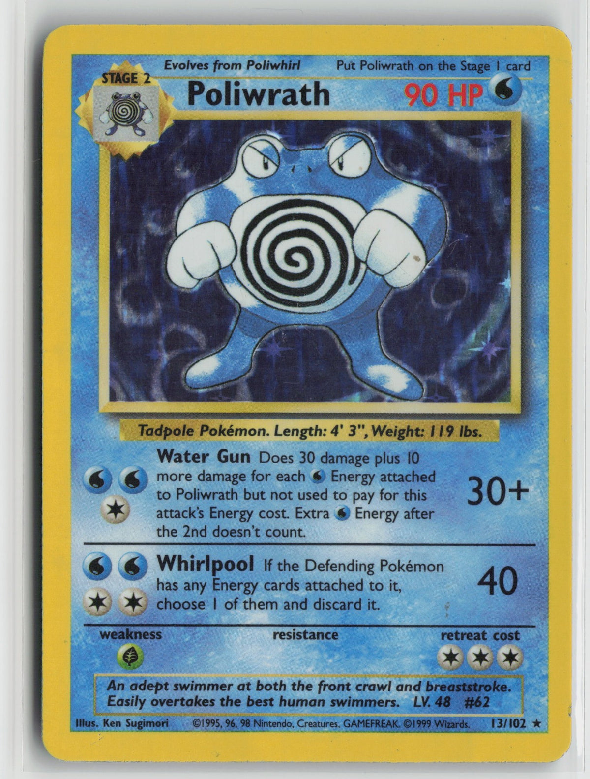 Poliwrath Holo Rare BS 013/102 HP