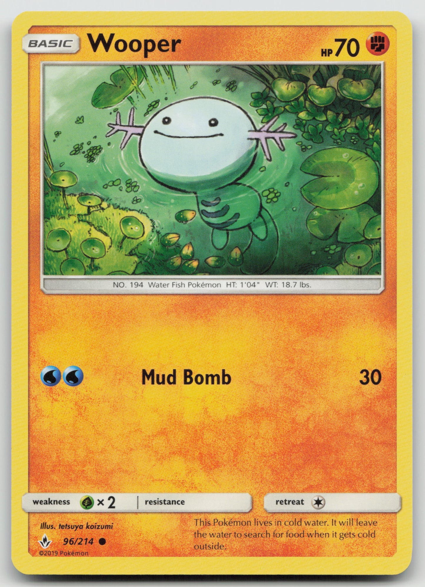 Wooper Common Normal SM10 96/214 NM