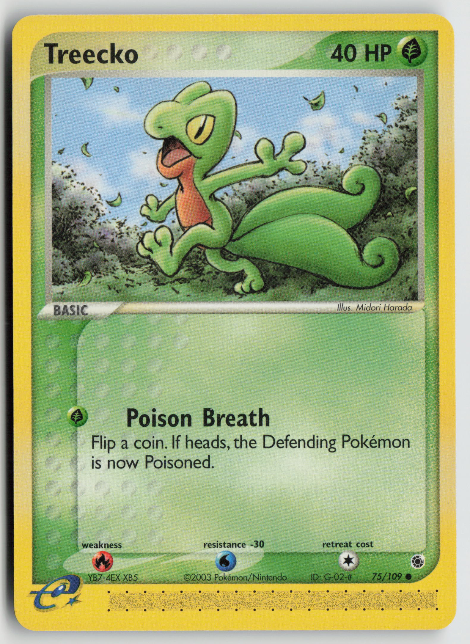 Treecko Common Ruby and Sapphire 75/109 MP