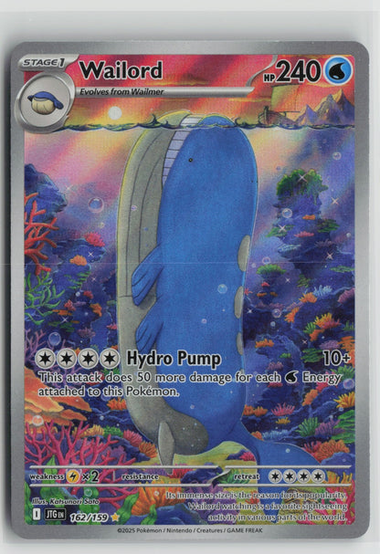 Wailord - Illustration Rare Holo JTG 162/159 NM