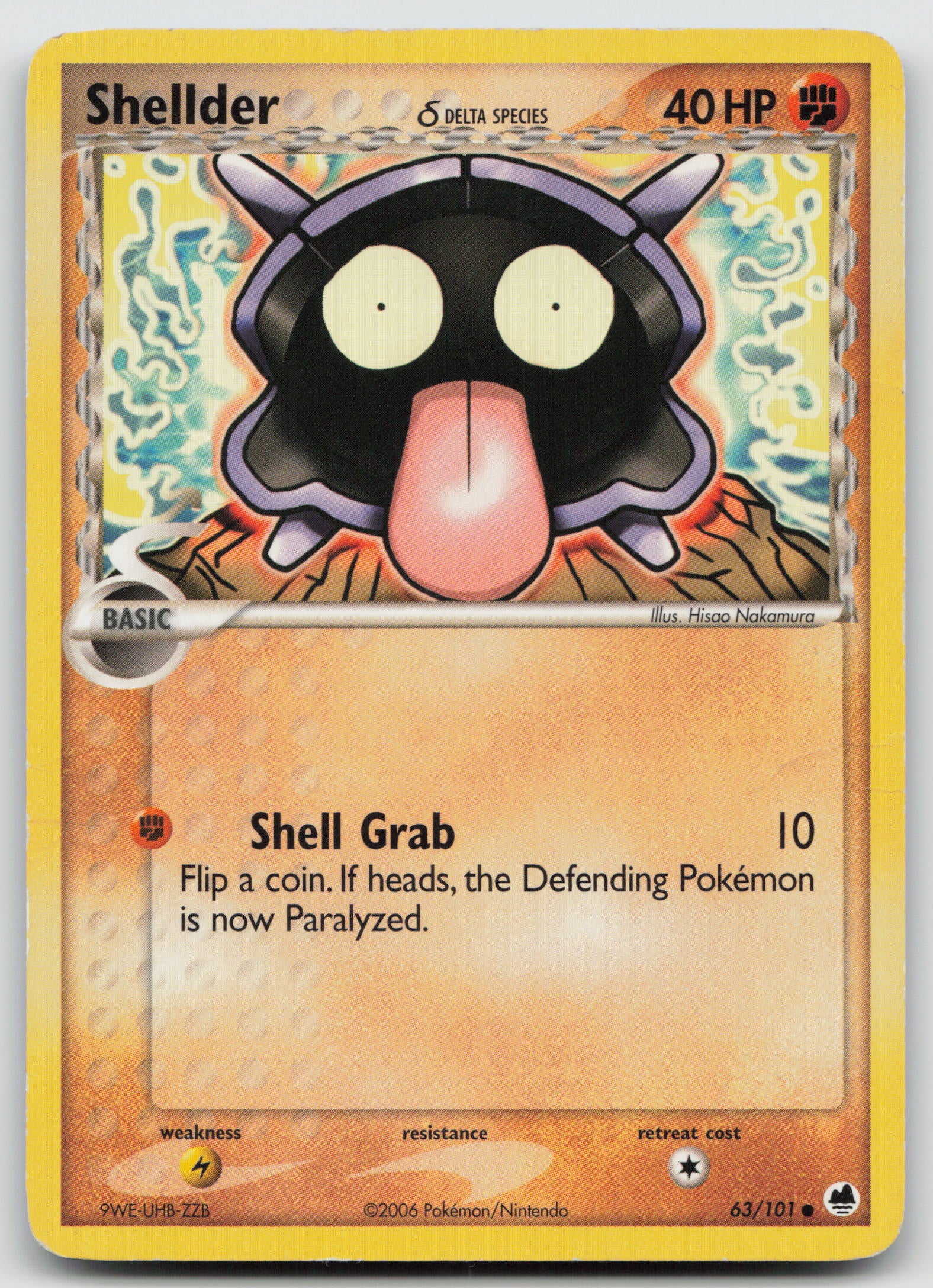 Shellder (Delta Species) Common Normal DF 63/101 HP