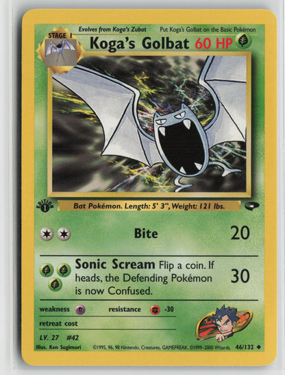 Koga's Golbat Uncommon 1st Edition G2 046/132 NM