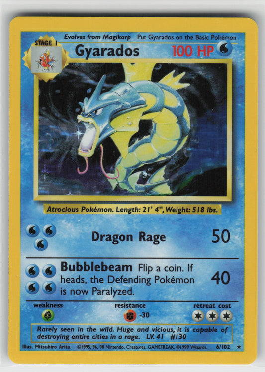 Gyarados Holo Rare Base Set 006/102 LP