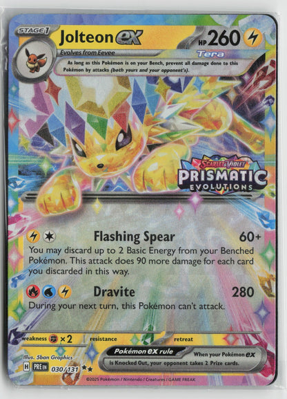 Jolteon ex (Prismatic Evolutions Stamp) Promo Holo MCAP 030/131 NM - SEALED