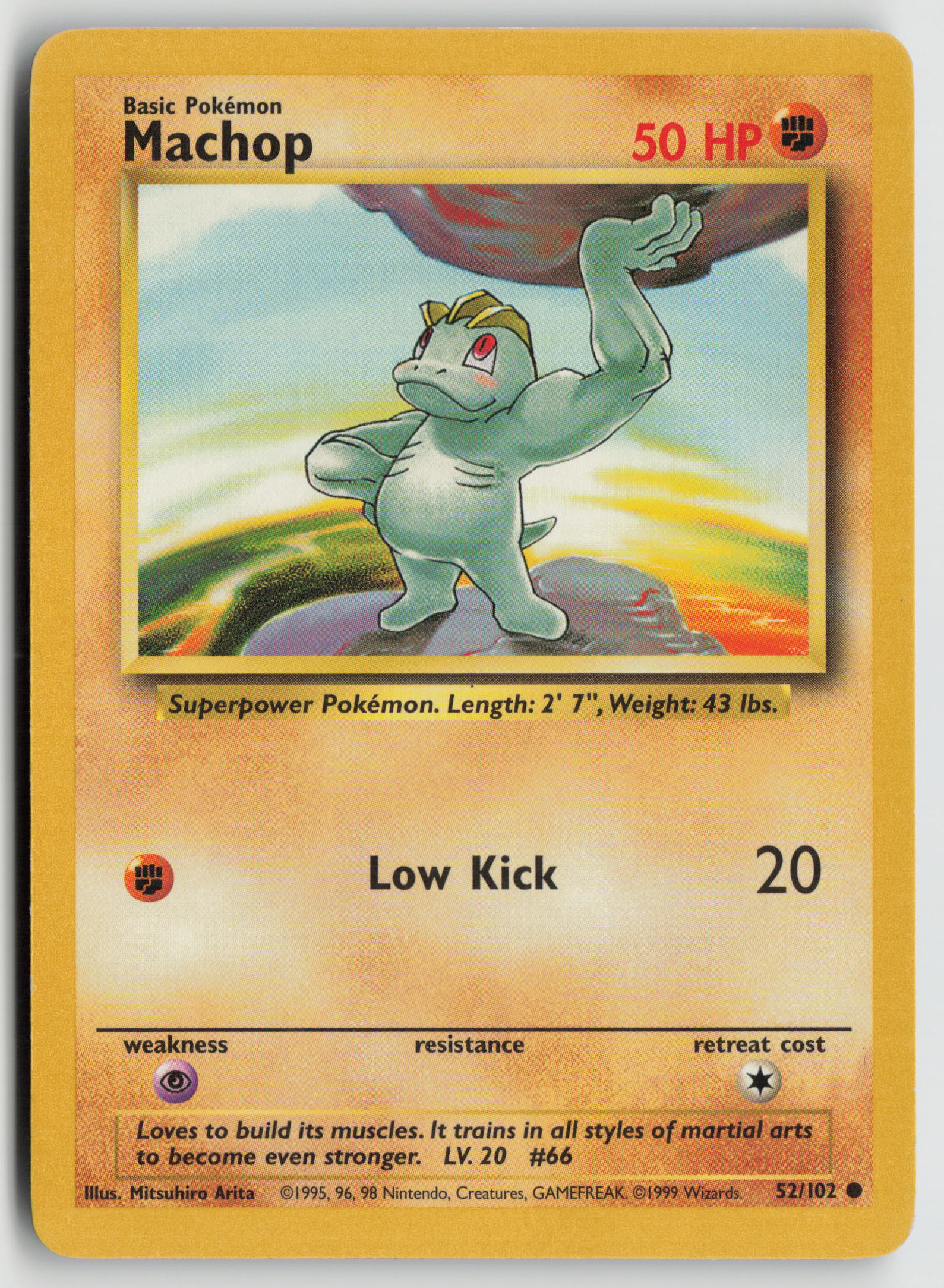 Machop Common Base Set 052/102 MP