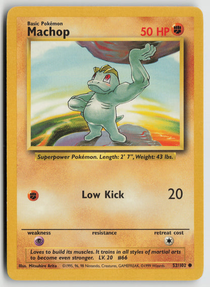 Machop Common Base Set 052/102 MP
