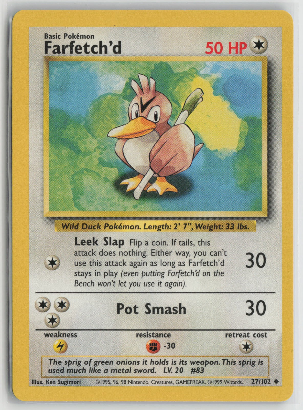 Farfetch'd Uncommon BS 027/102 NM