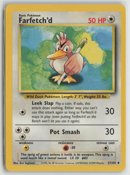 Farfetch'd Uncommon BS 027/102 NM