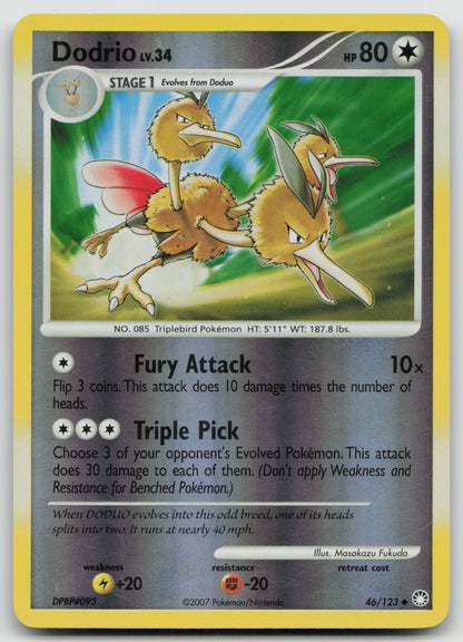 Dodrio Uncommon Reverse Holo MT 46/123 LP
