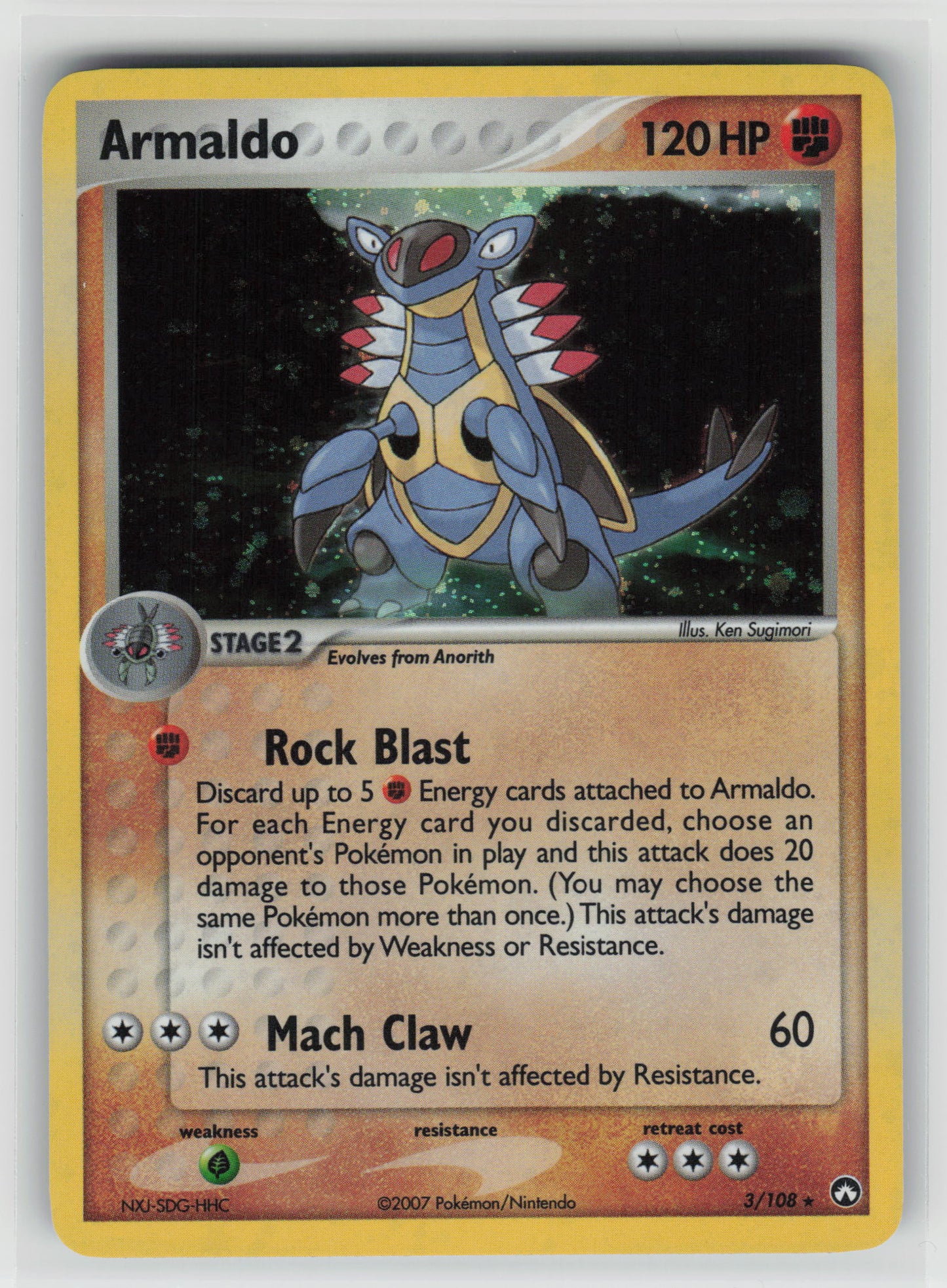 Armaldo Holo Rare Power Keepers 3/108 NM