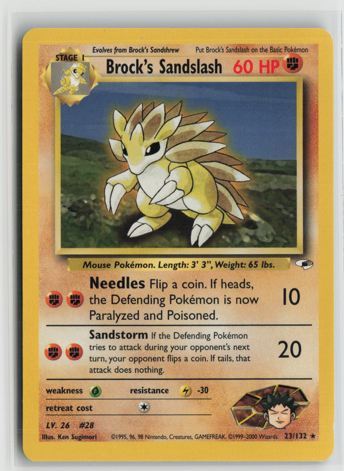 Brock's Sandslash Rare Unlimited G1 023/132 NM