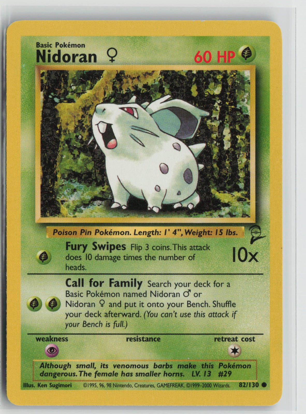 Nidoran F Common BS2 082/130 LP