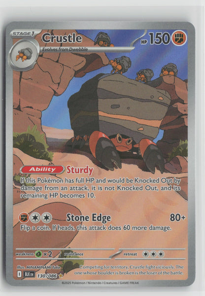 Crustle Illustration Rare Holo BLK 130/086 NM