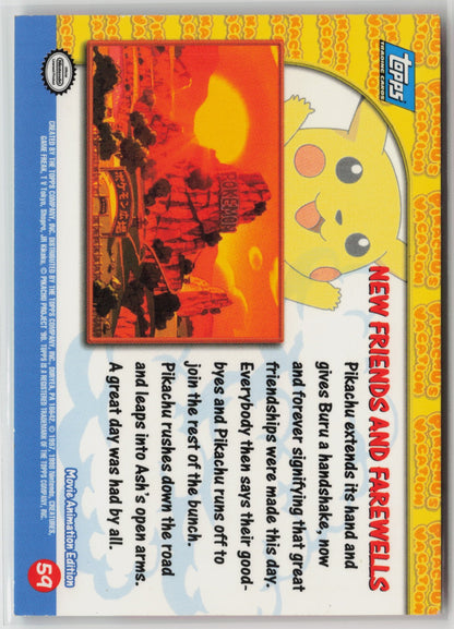 Topps New Friends and Farewells Pikachu's Vacation #59 NM (Back)