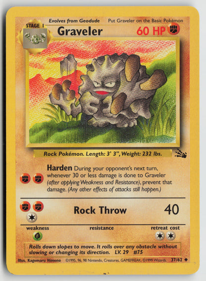 Graveler Uncommon Fossil 37/62 MP