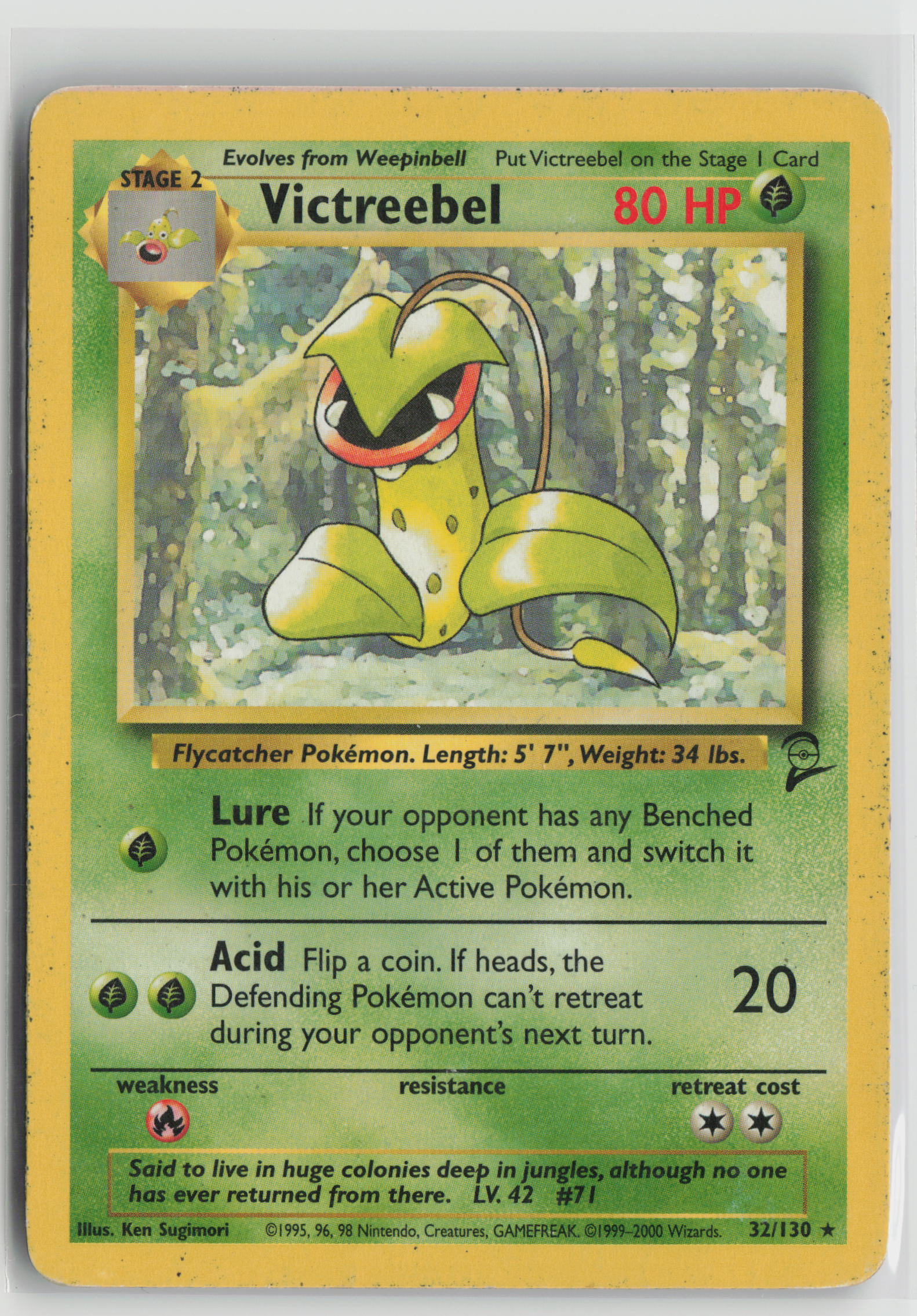 Victreebel Rare Base Set 2 032/130 HP