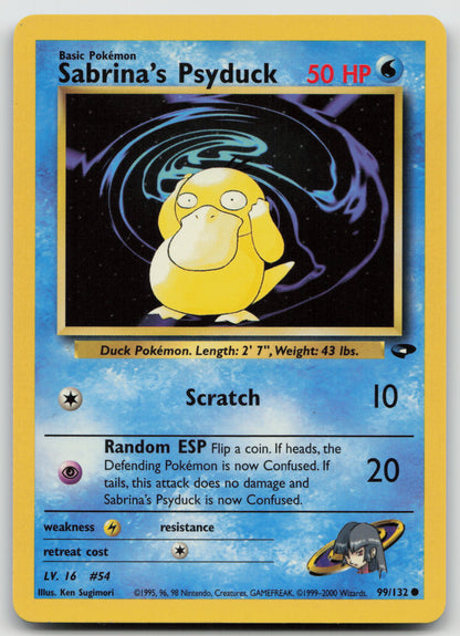 Sabrina's Psyduck Common Unlimited G2 099/132 NM