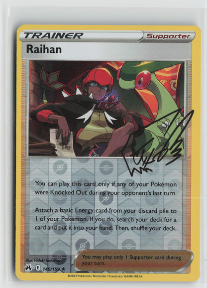 Raihan Holo Rare Crown Zenith 140/159 NM