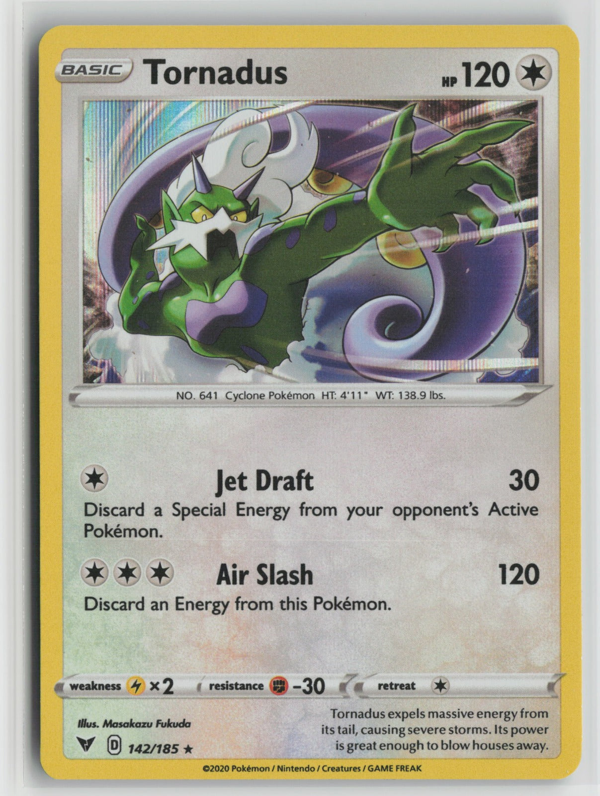 Tornadus Holo Rare SWSH04 142/185 NM