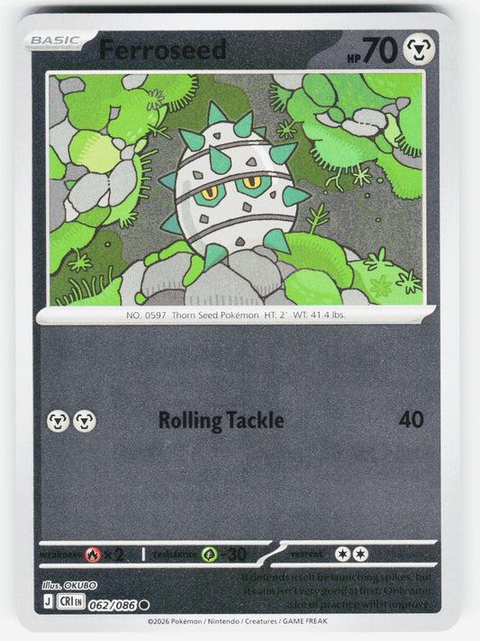Ferroseed Common Reverse Holo CRI 062/086 NM
