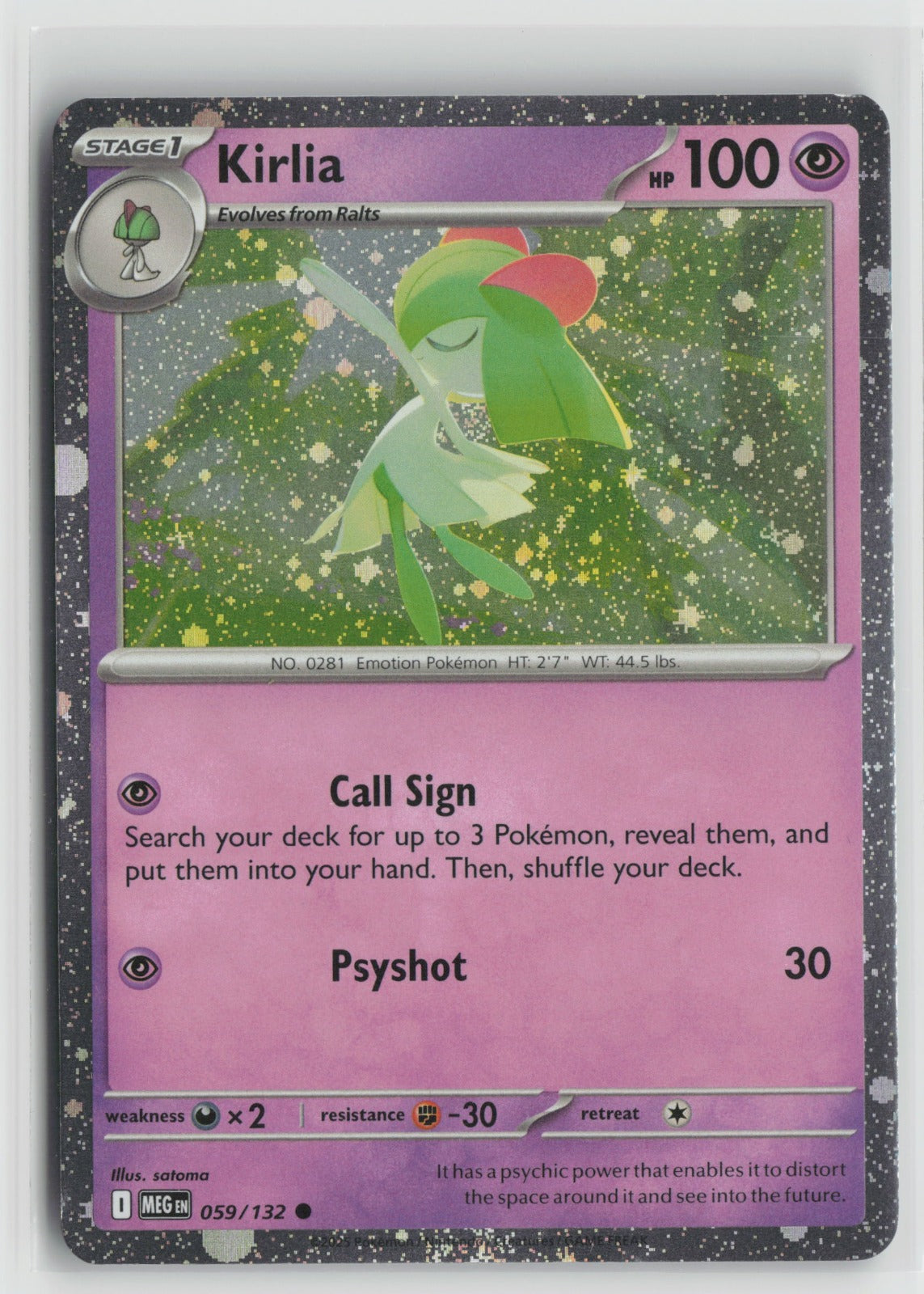 Kirlia (Cosmos Holo) Common Holo MCAP 059/132 NM