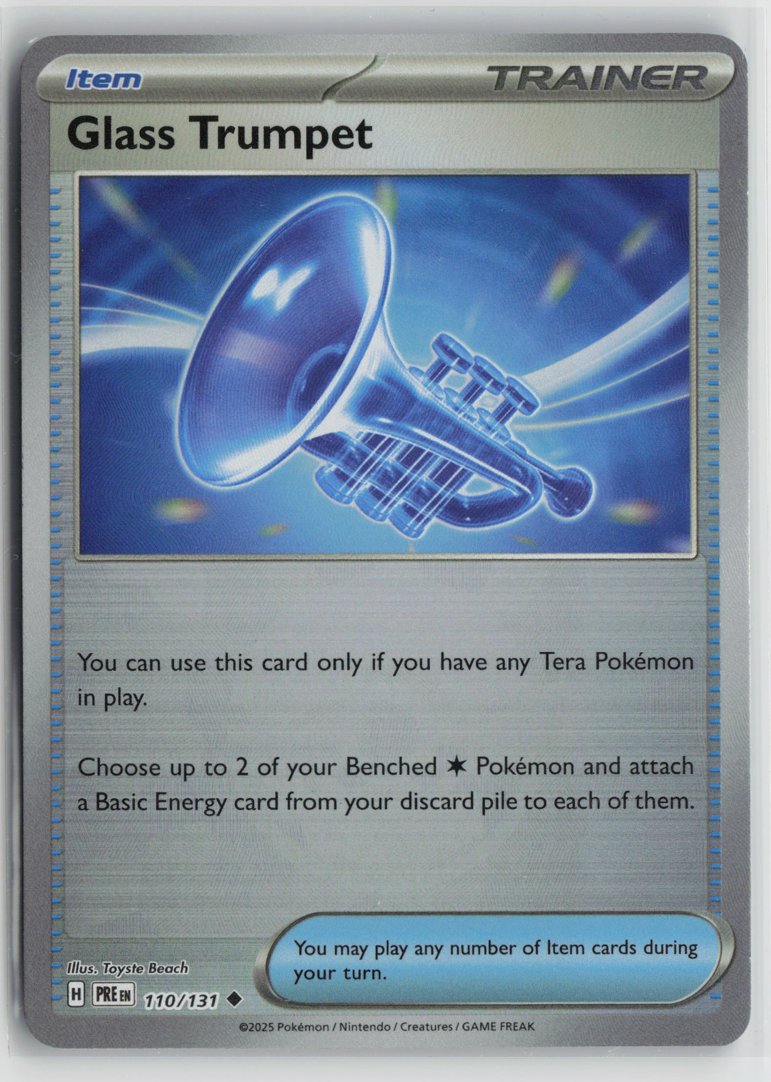 Glass Trumpet (Poke Ball Pattern) Uncommon SV: Prismatic Evolutions 110/131 NM