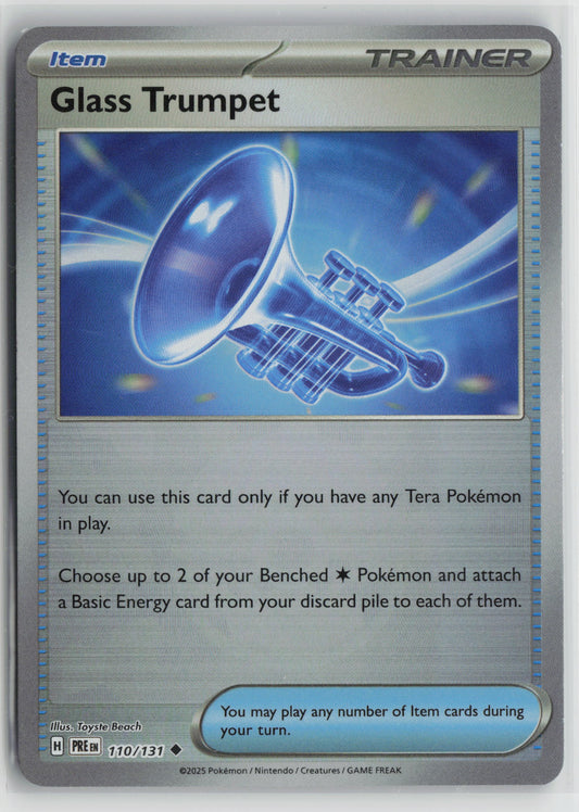 Glass Trumpet (Poke Ball Pattern) Uncommon SV: Prismatic Evolutions 110/131 NM