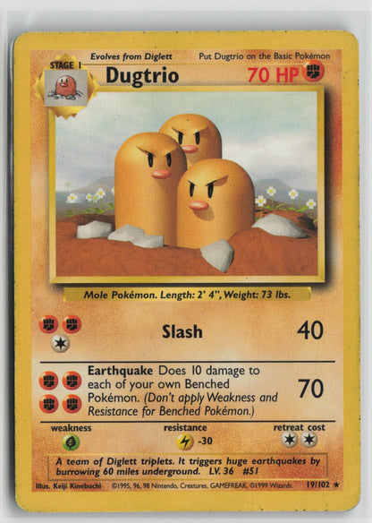 Dugtrio Rare BS 019/102 MP