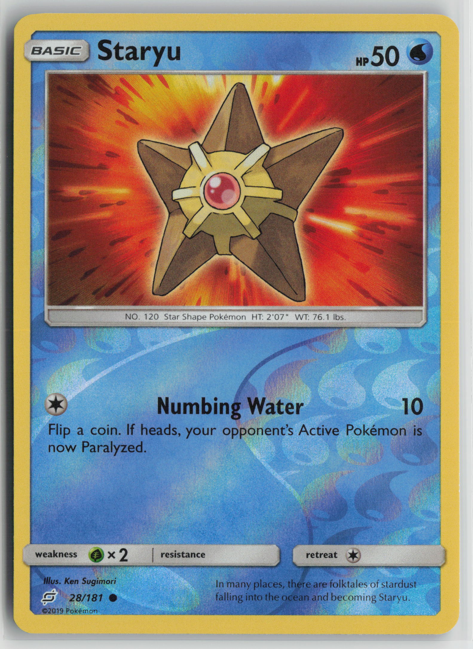 Staryu Common SM Reverse- Team Up 28/181 NM