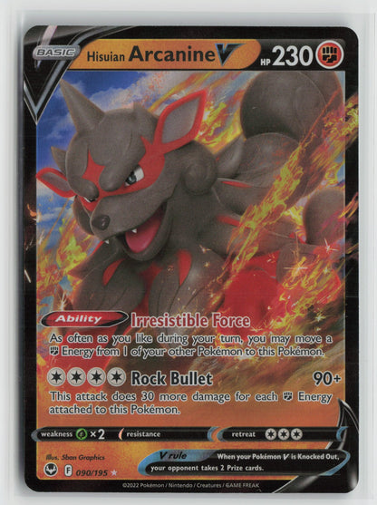 Hisuian Arcanine V Ultra Rare Holo SWSH12 090/195 NM