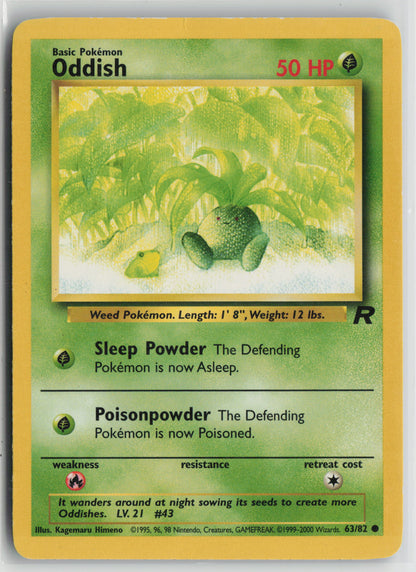 Oddish Common Team Rocket 63/82 MP