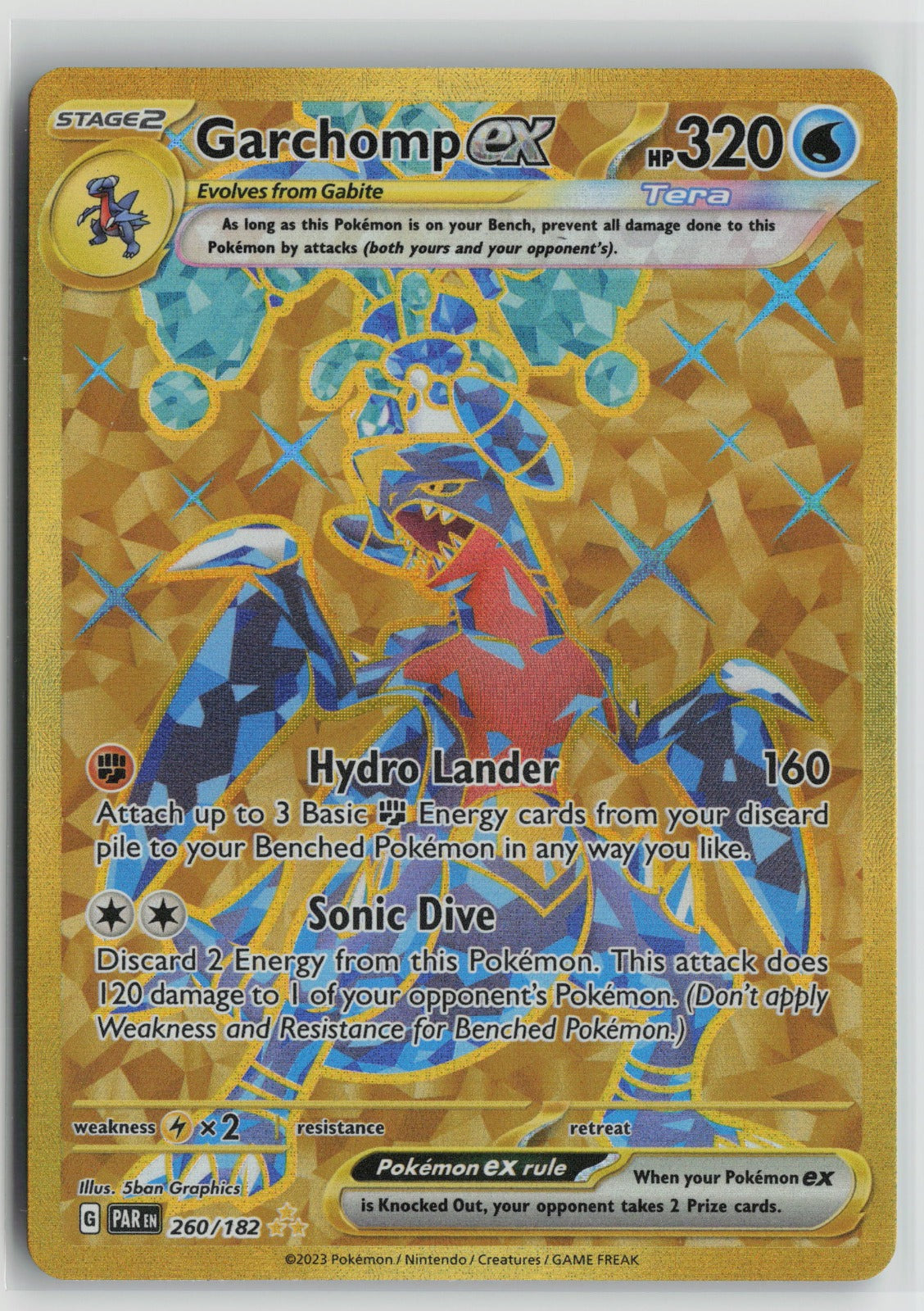 Garchomp ex - Hyper Rare Holo PAR 260/182 NM