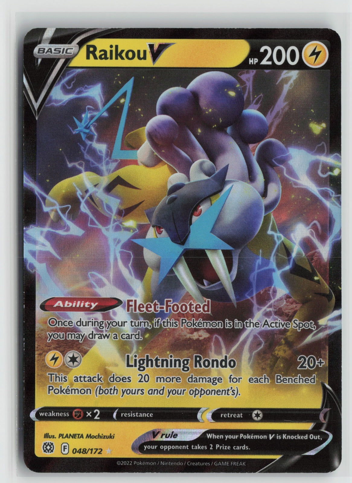 Raikou V Ultra Rare Holo SWSH09 048/172 NM