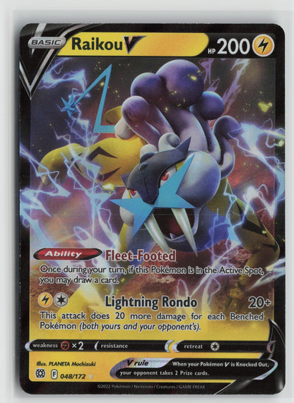 Raikou V Ultra Rare Holo SWSH09 048/172 NM