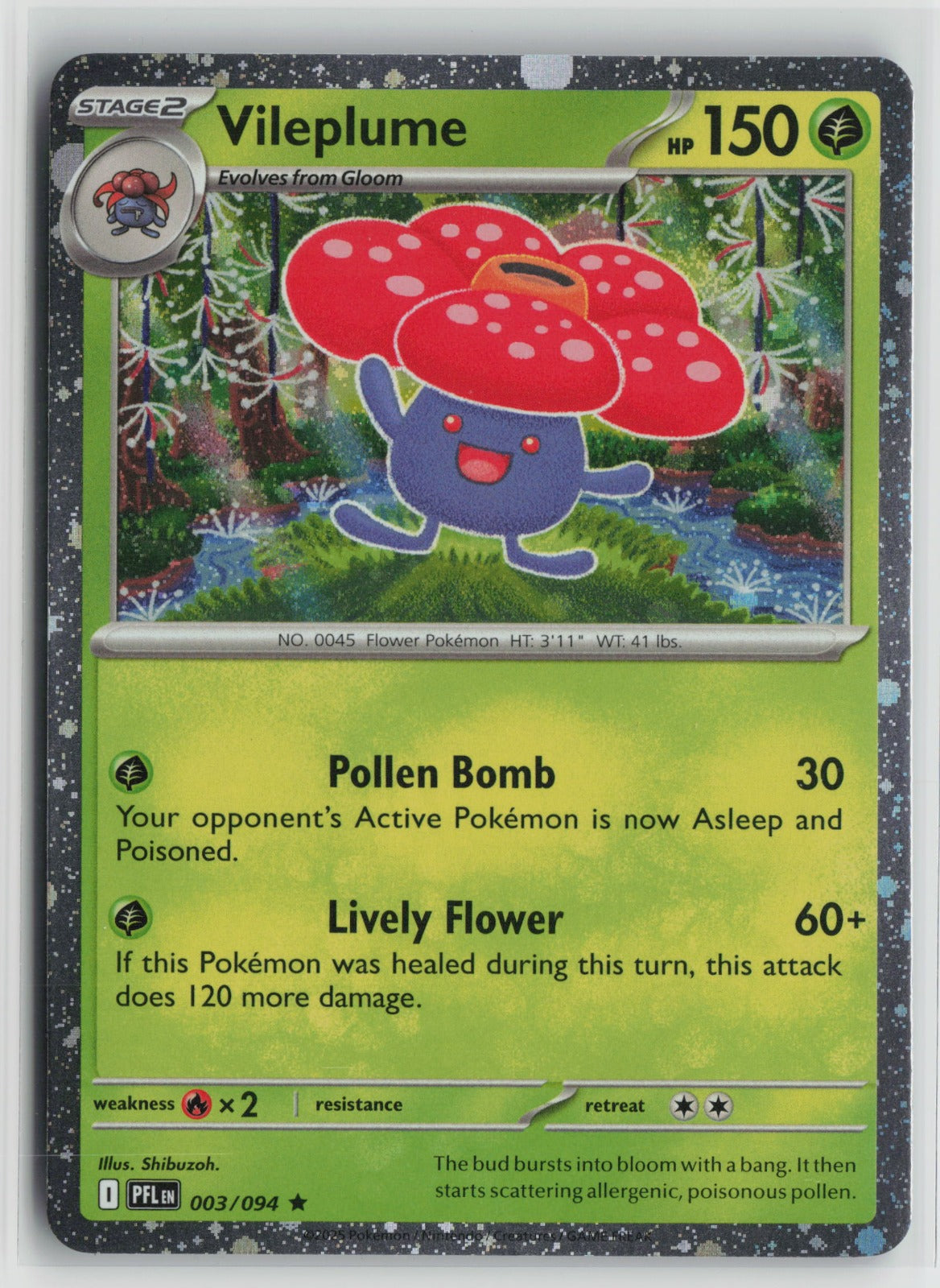 Vileplume (Cosmos Holo) Rare Holo MCAP 003/094 NM