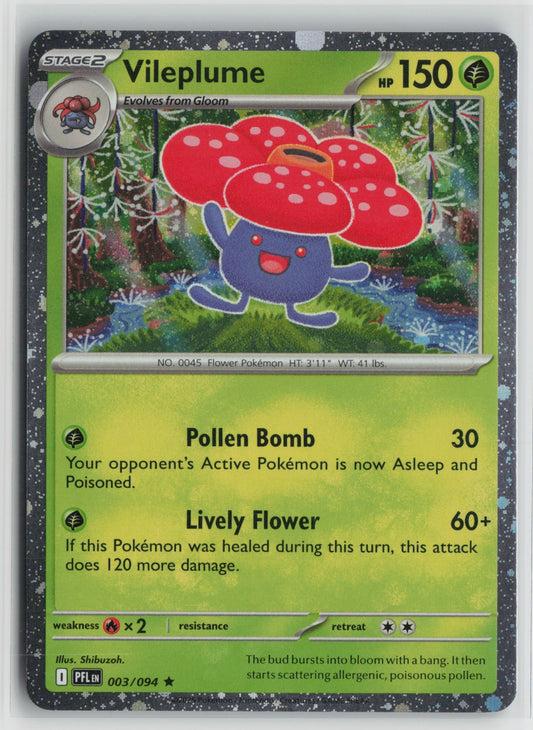 Vileplume (Cosmos Holo) Rare Holo MCAP 003/094 NM