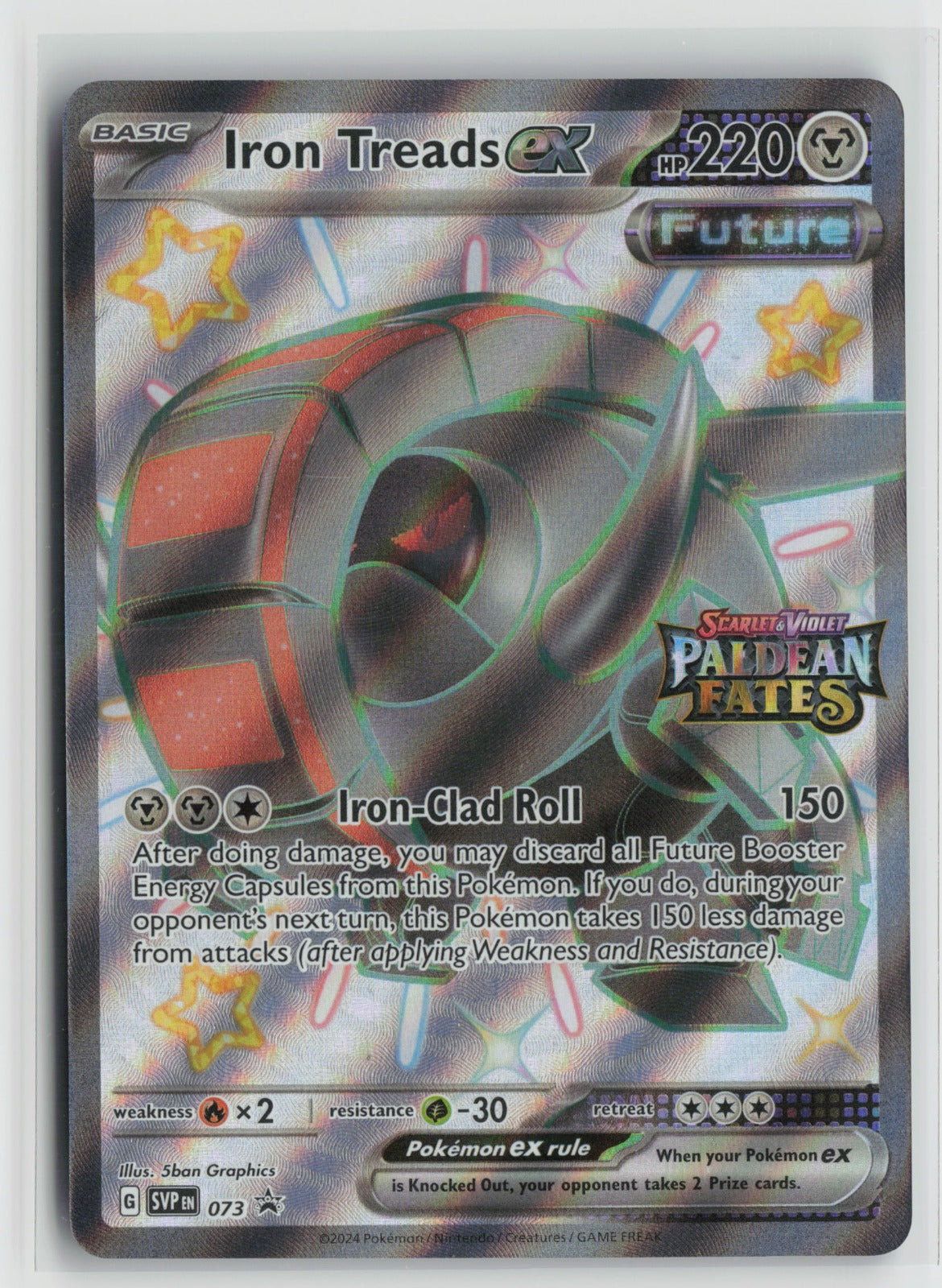 Iron Treads ex - (Paldean Fates Stamped) Promo Holo MCAP 073 NM