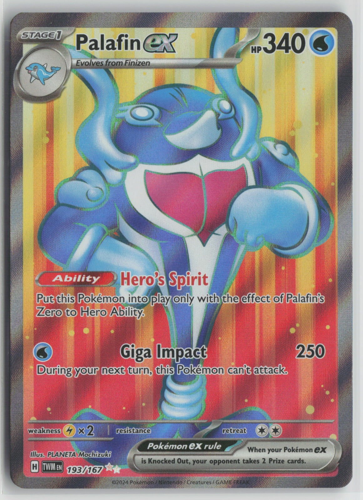 Palafin ex Ultra Rare Holo TWM 193/167 NM