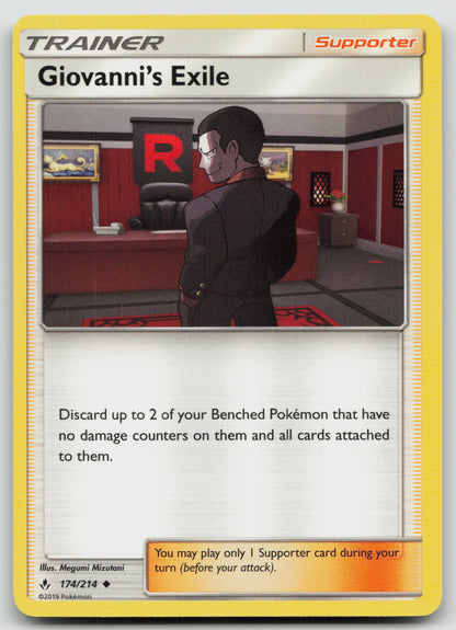 Giovanni's Exile Uncommon Normal SM10 174/214 NM