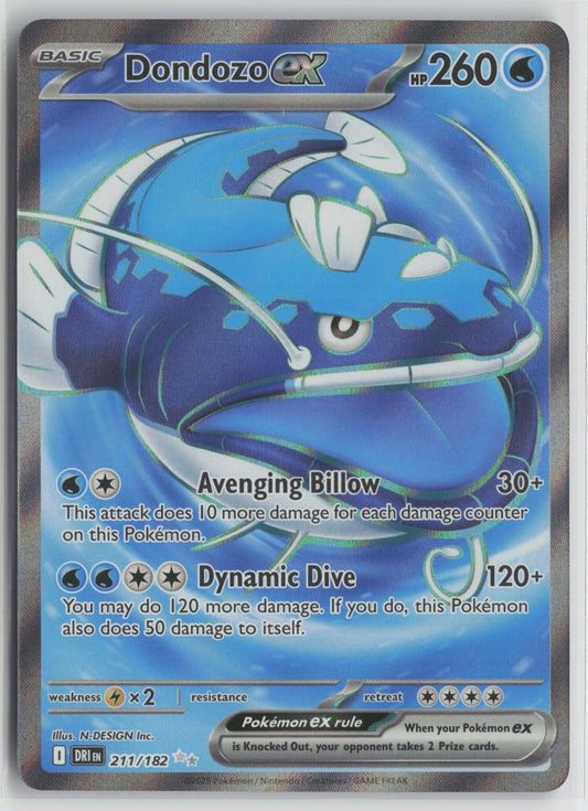 Dondozo ex - Ultra Rare Holo DRI 211/182 NM