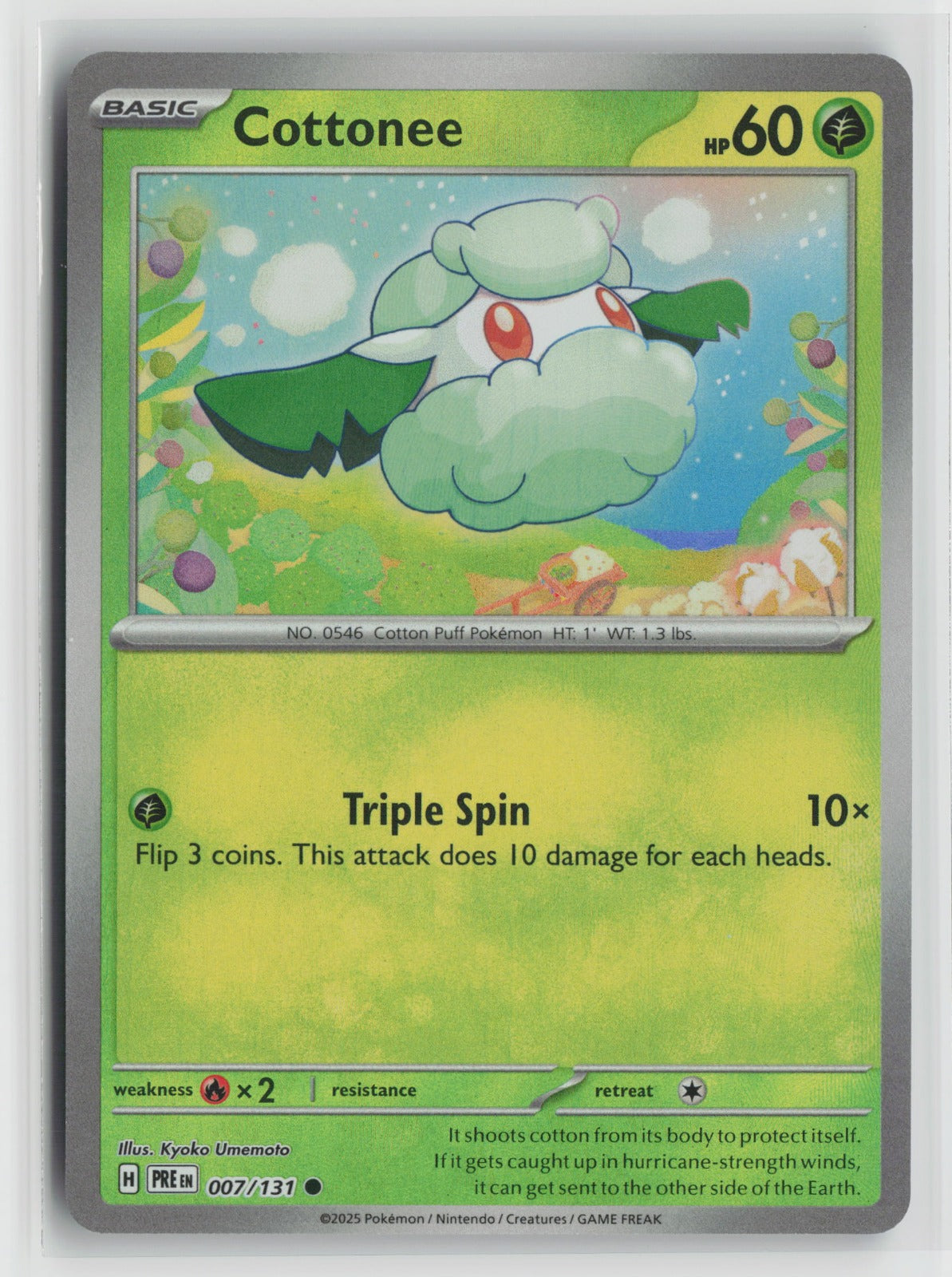 Cottonee (Poke Ball Pattern) Common Holo PRE 007/131 NM