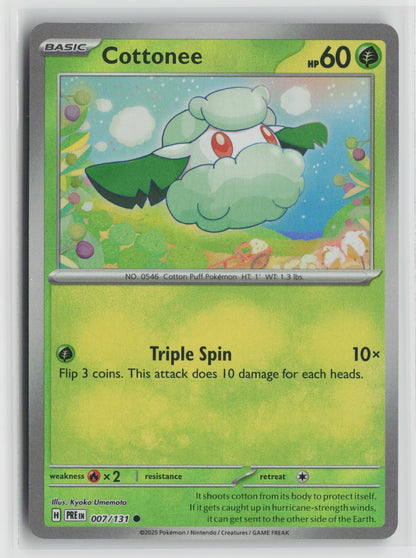 Cottonee (Poke Ball Pattern) Common Holo PRE 007/131 NM