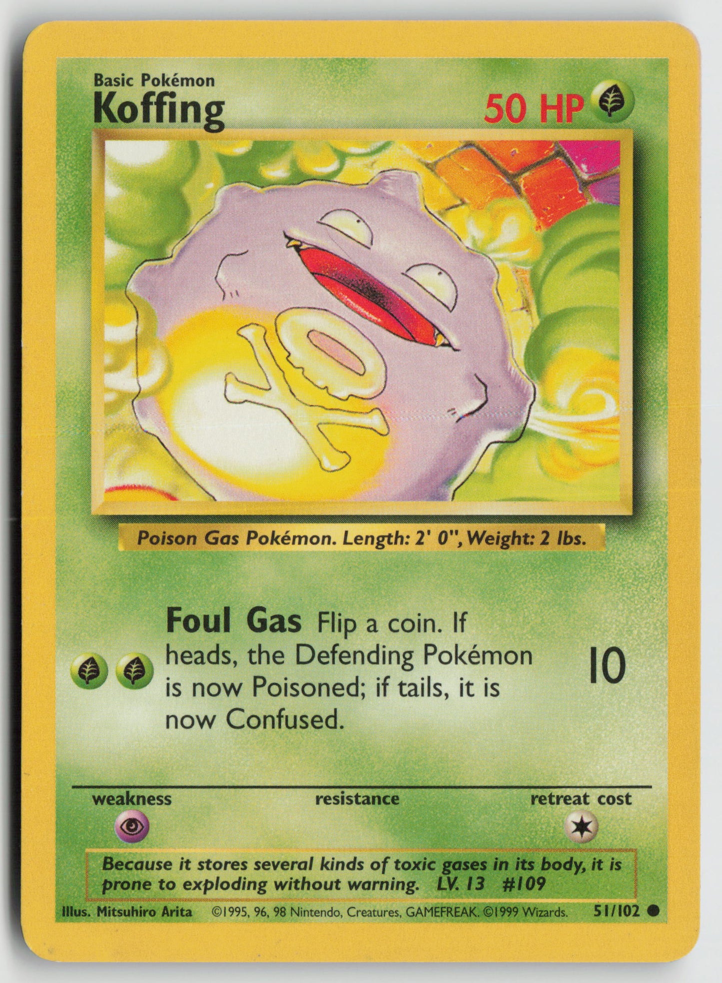 Koffing Common Base Set 051/102 HP