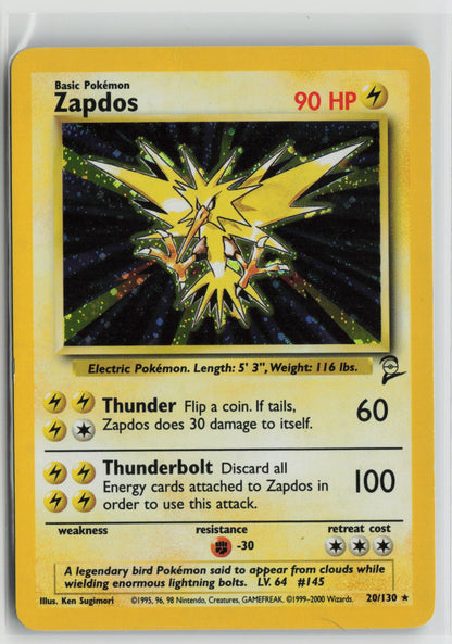 Zapdos Holo Rare BS2 020/130 MP