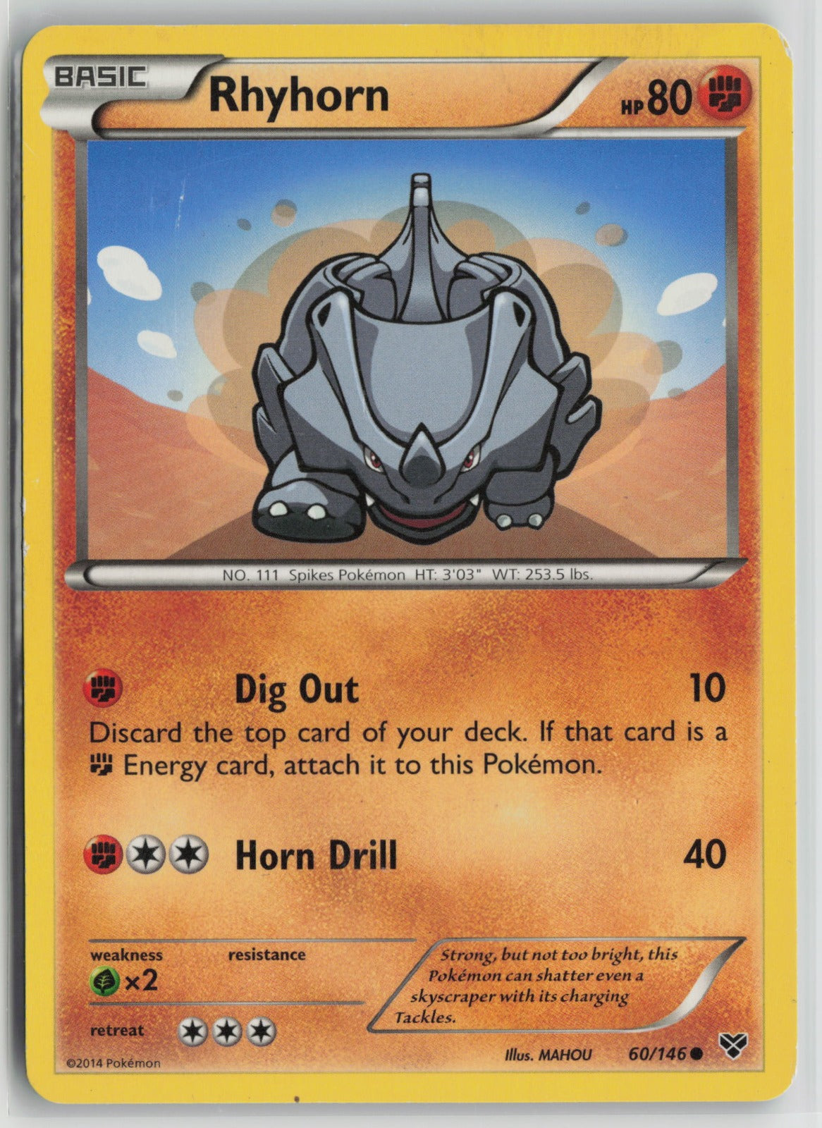 Rhyhorn Common XY 60/146 HP