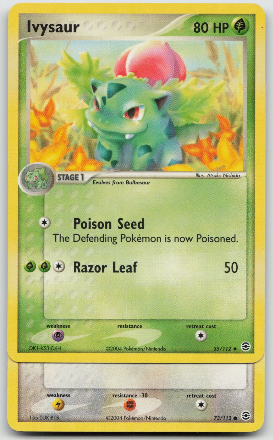 Ivysaur Uncommon Normal RG 35/112 NM