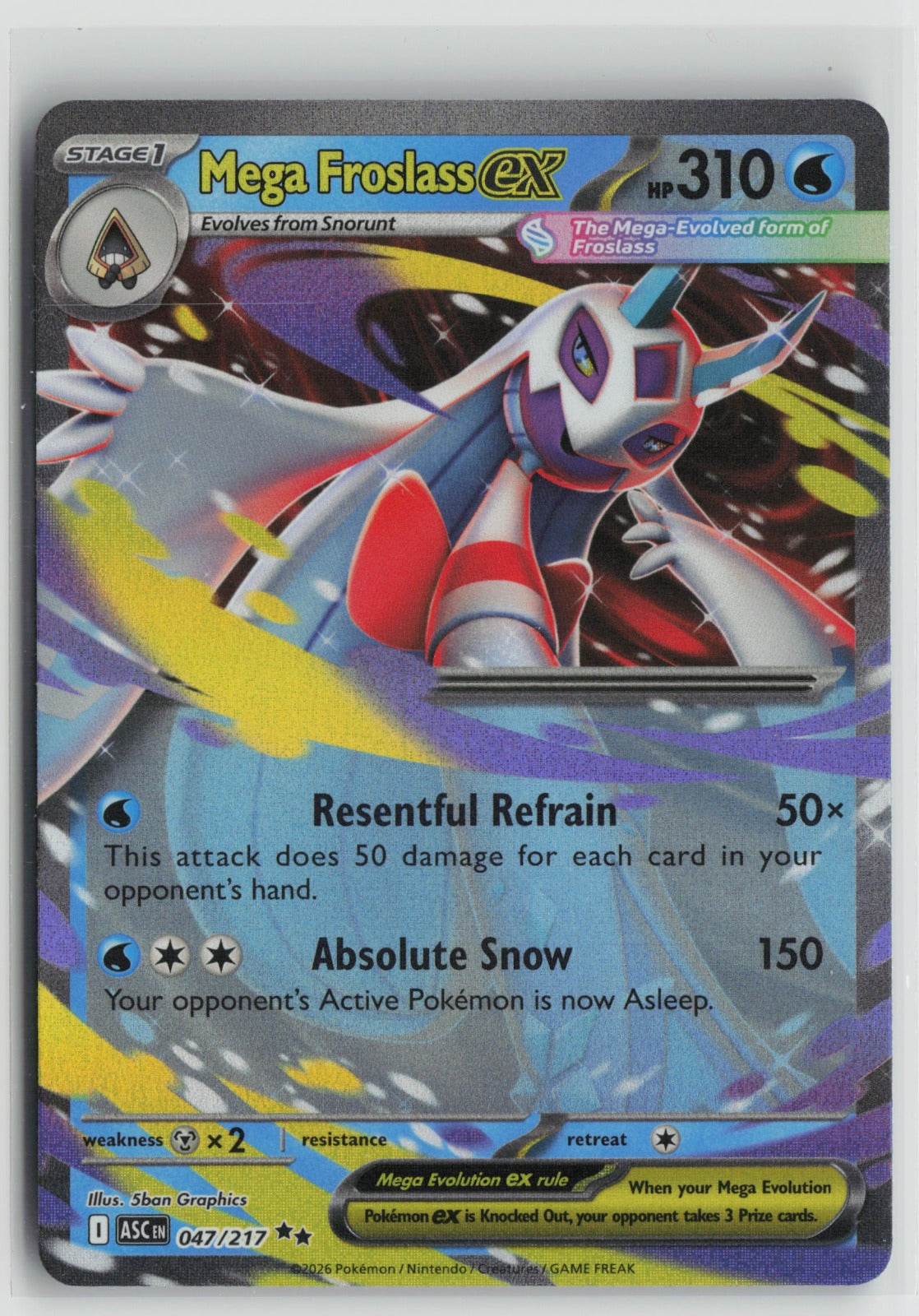 Mega Froslass ex - Double Rare Holo ASC 047/217 NM