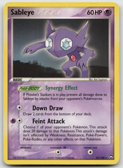 Sableye Rare Normal PK 22/108 HP