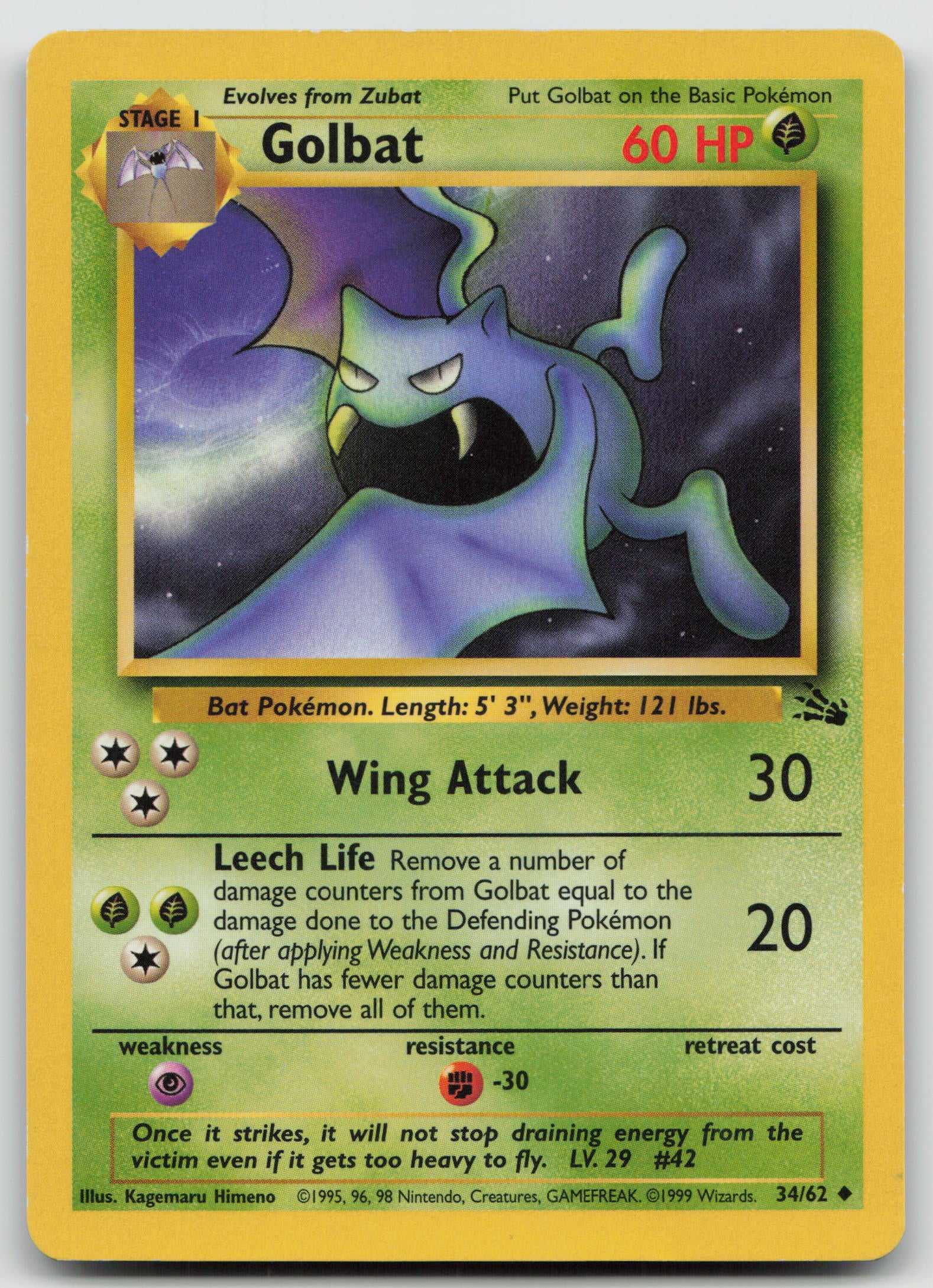 Golbat Uncommon Unlimited FO 34/62 MP