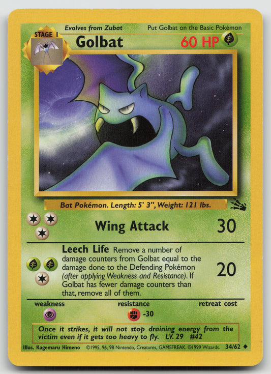 Golbat Uncommon Unlimited FO 34/62 MP